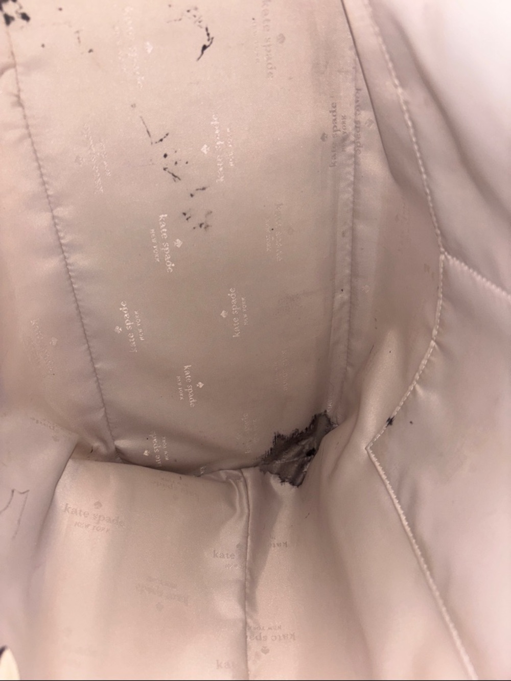 kate spade White Leather Tote with Luggage Tag - Picture 11 of 14